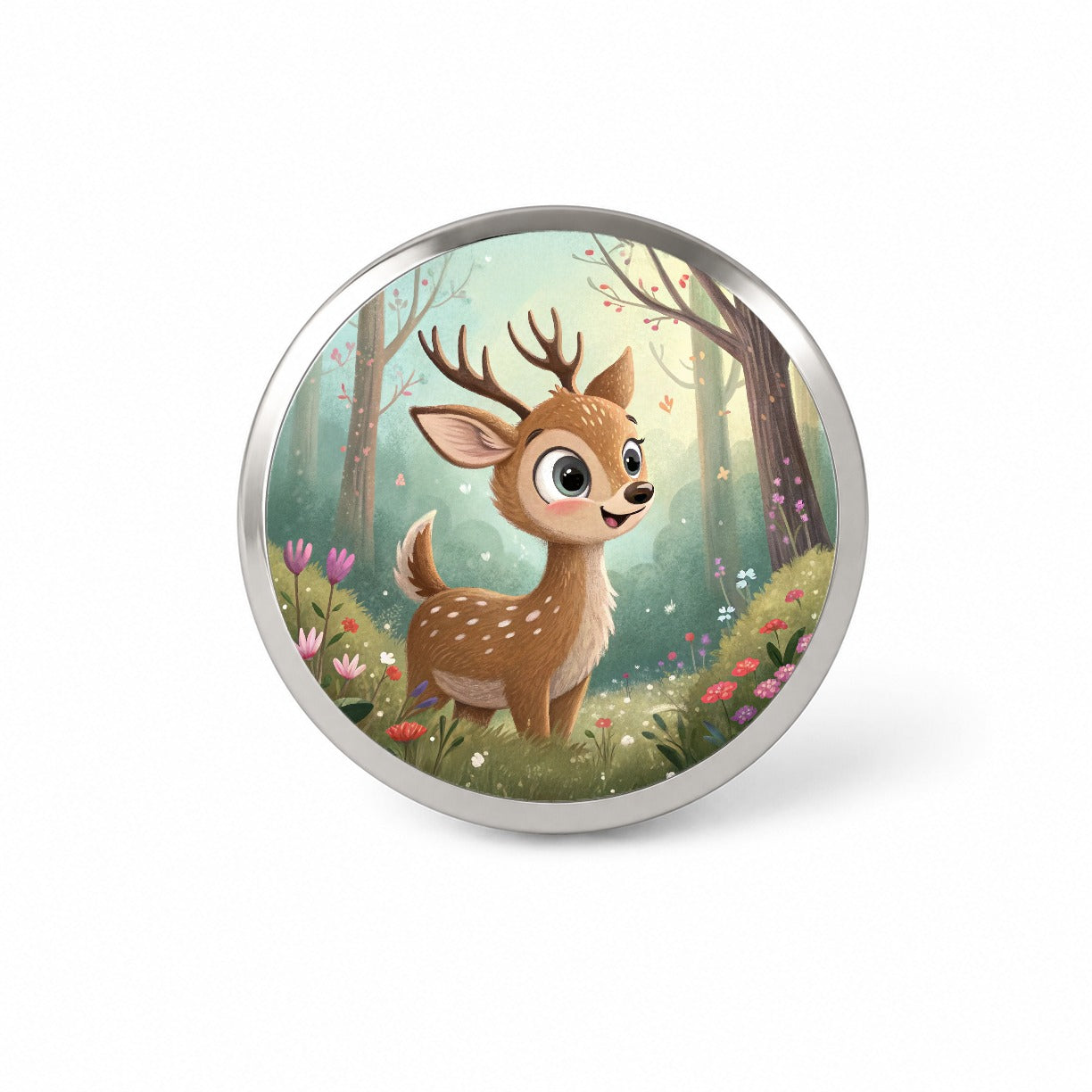 Deer Children's Illustration Style Novelty Hat Backpack Lapel Pin
