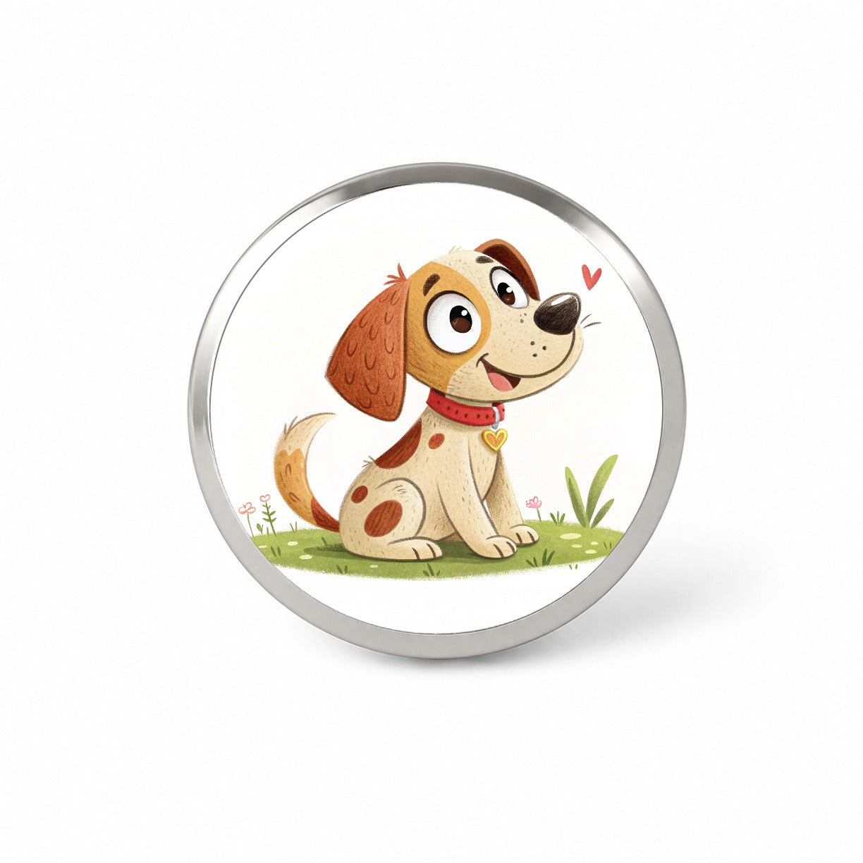 Dog Children's Illustration Style Novelty Hat Backpack Lapel Pin