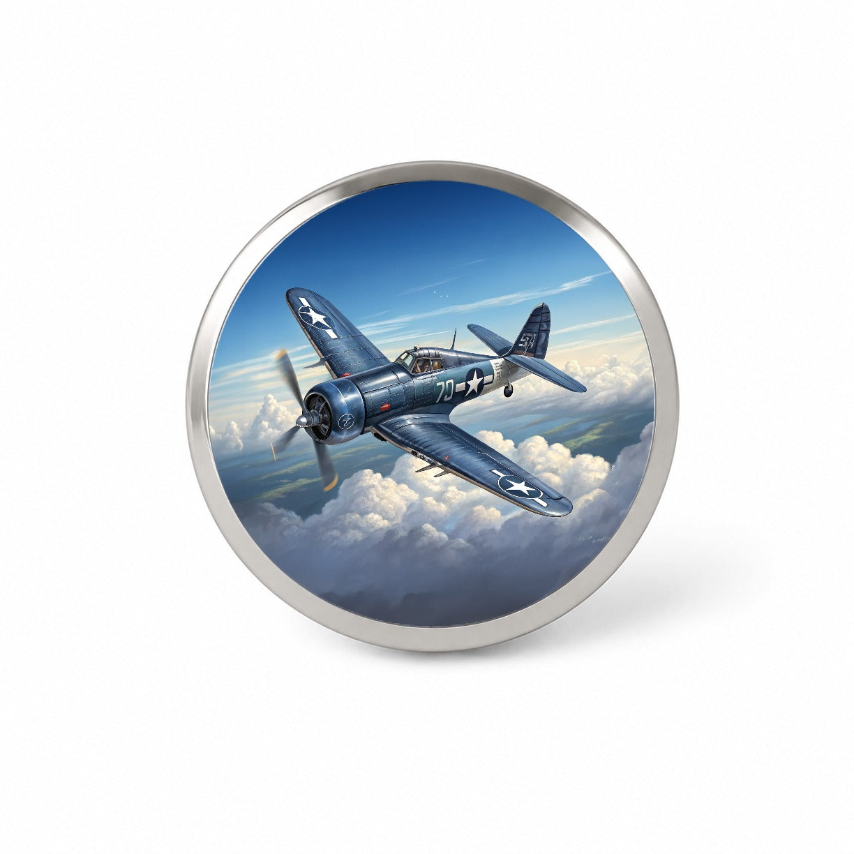 F4U Corsair WWII US Navy Marines Fighter Plane Novelty Hat Backpack Lapel Pin