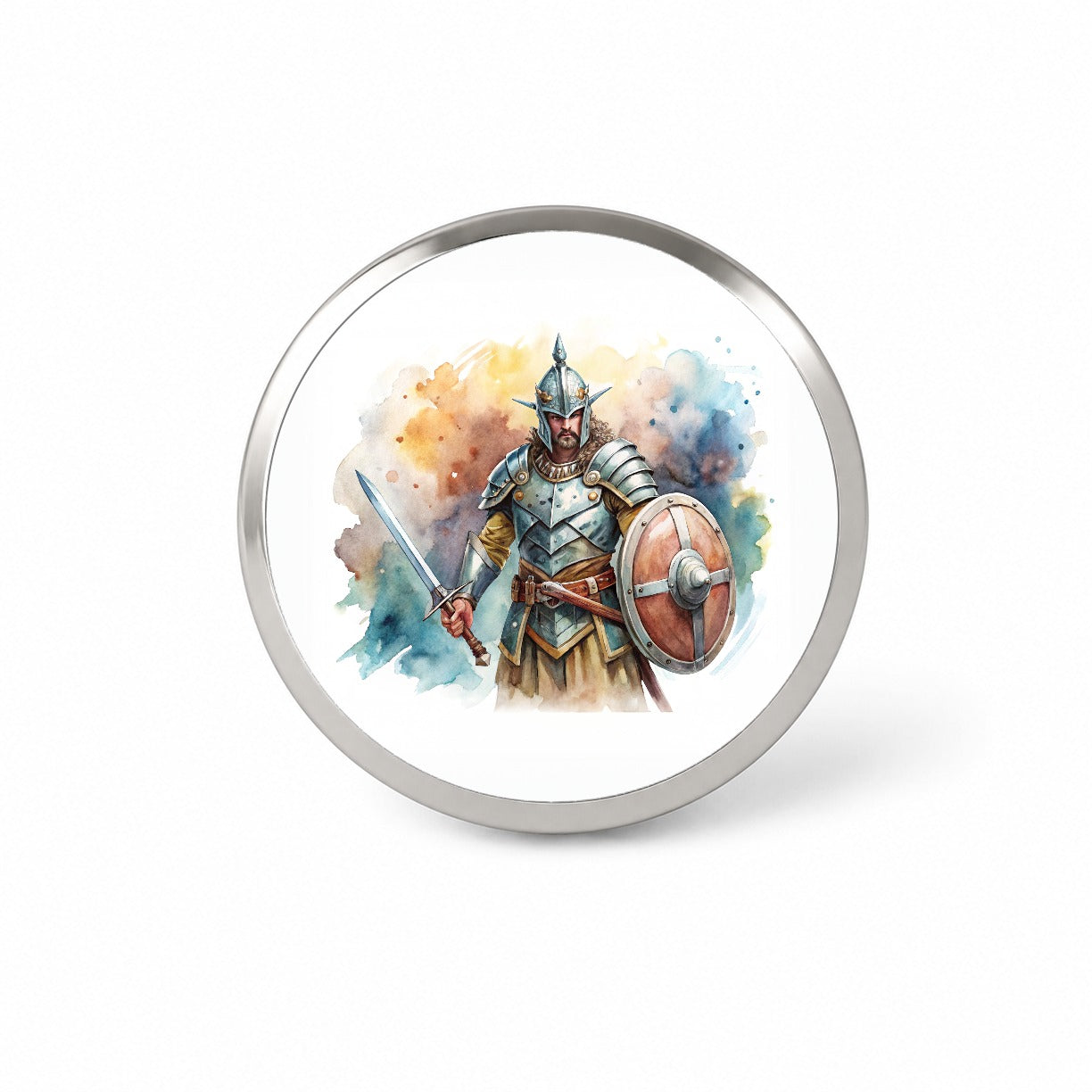 Fantasy Male Warrior Fighter With Full Armor Tank Novelty Hat Backpack Lapel Pin