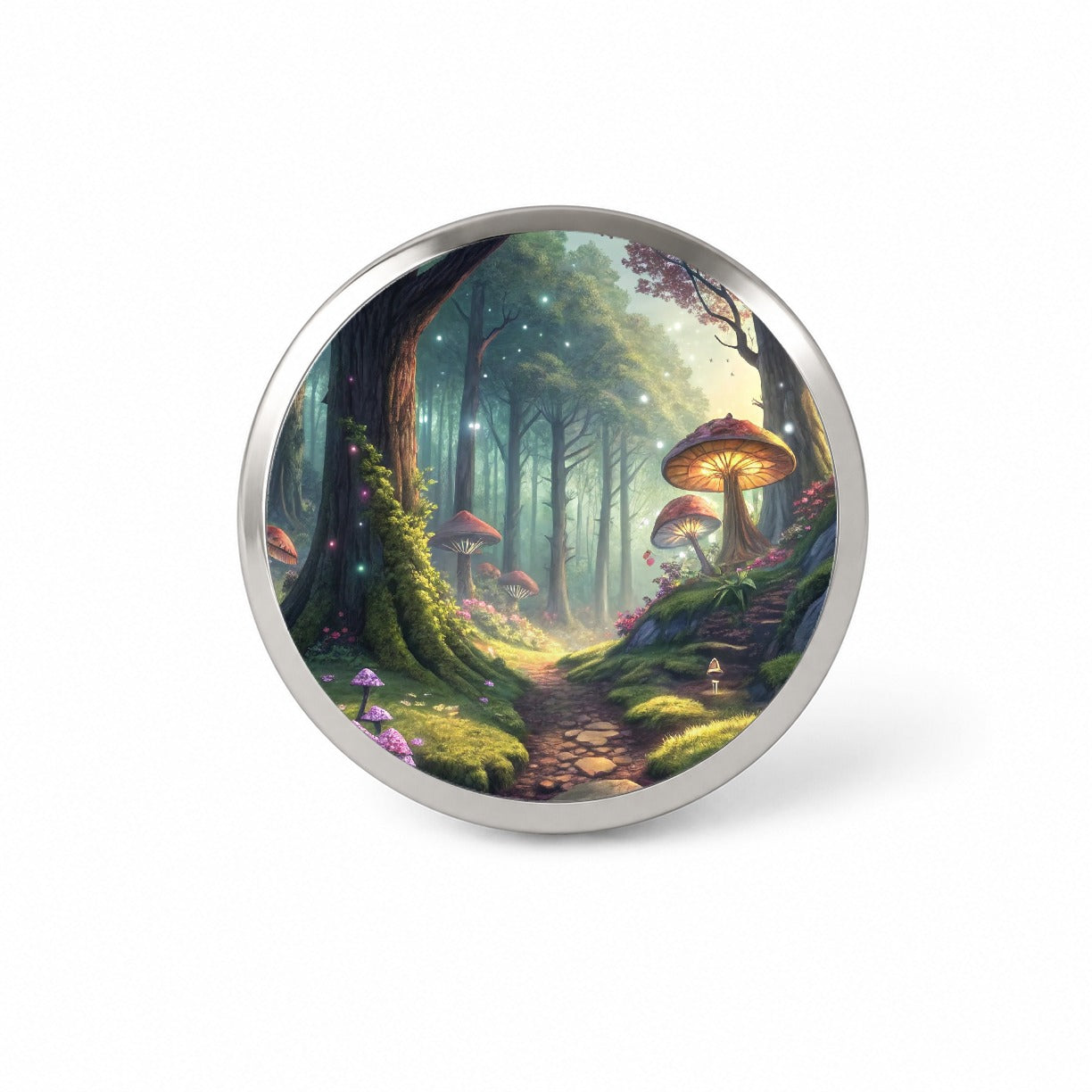 Fantasy Mushroom Forest Mystical Anime Style Novelty Hat Backpack Lapel Pin