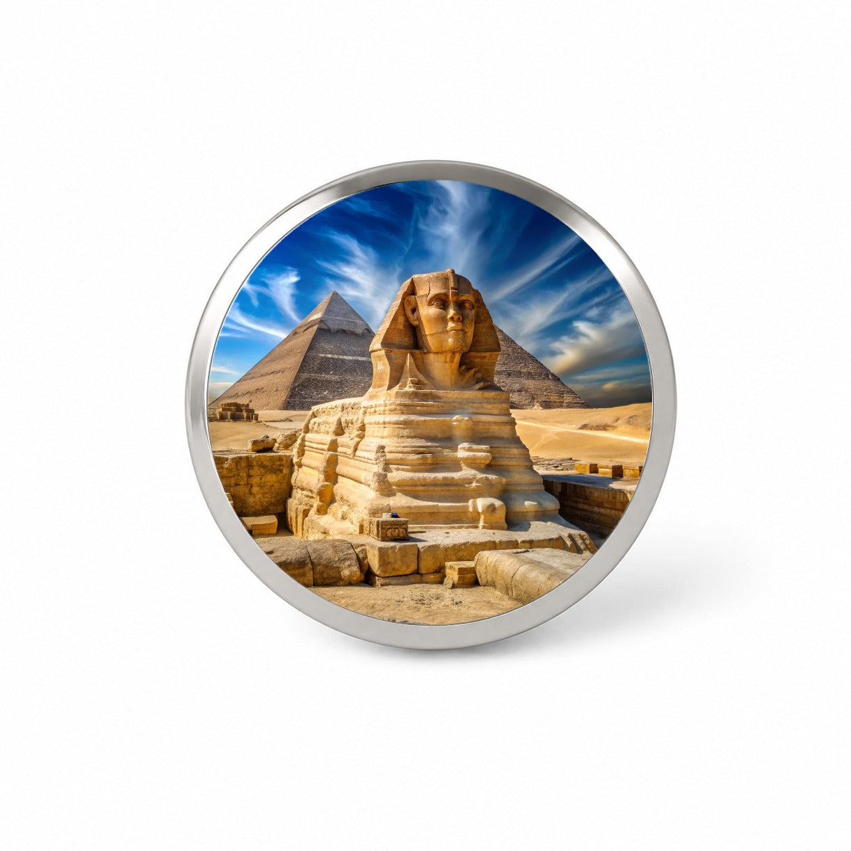 Great Sphinx Of Giza Pyramids Egypt Novelty Hat Backpack Lapel Pin