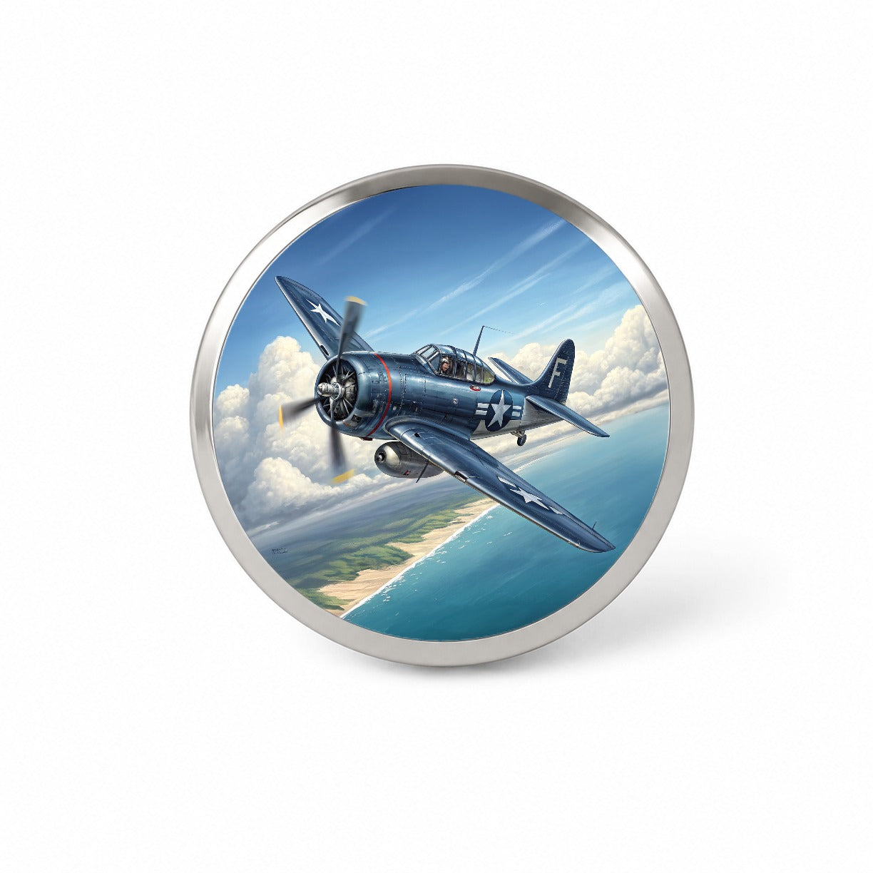 Grumman F6f Hellcat WWII US Navy Fighter Plane Novelty Hat Backpack Lapel Pin
