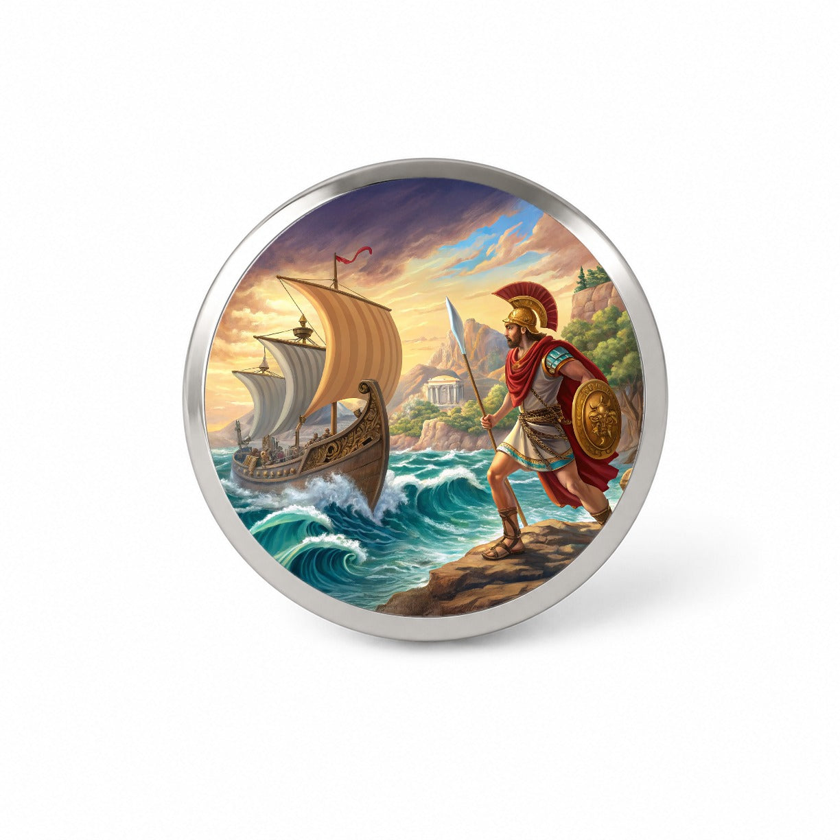 Homer's Iliad And The Odyssey Trojan War Novelty Hat Backpack Lapel Pin