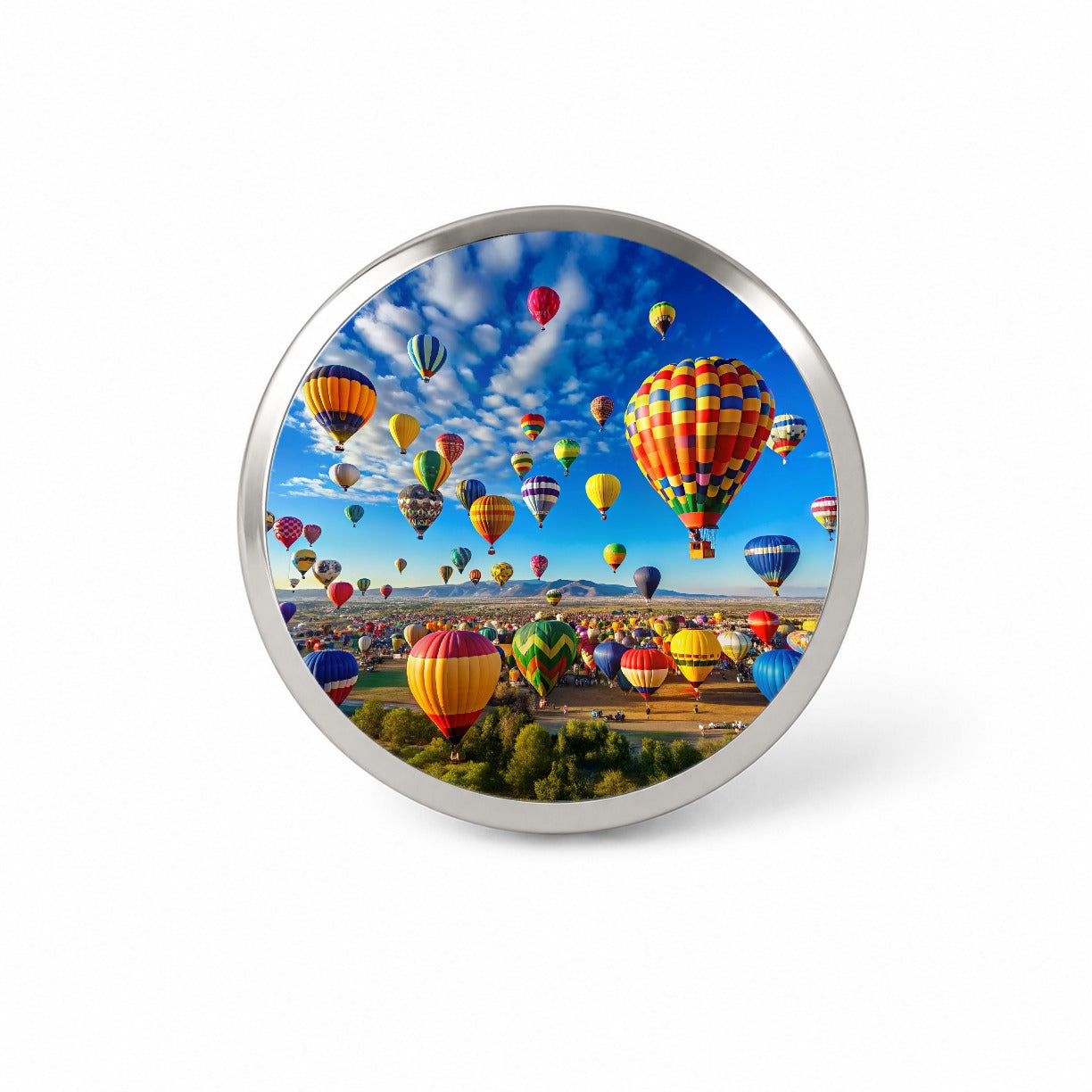 Hot Air Balloons In The Sky Balloon Festival Albuquerque Novelty Hat Backpack Lapel Pin