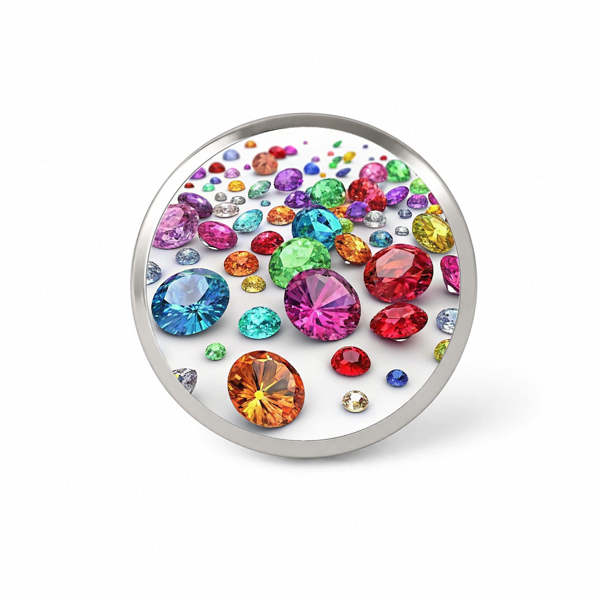 Lots of Colorful Gems Novelty Hat Backpack Lapel Pin