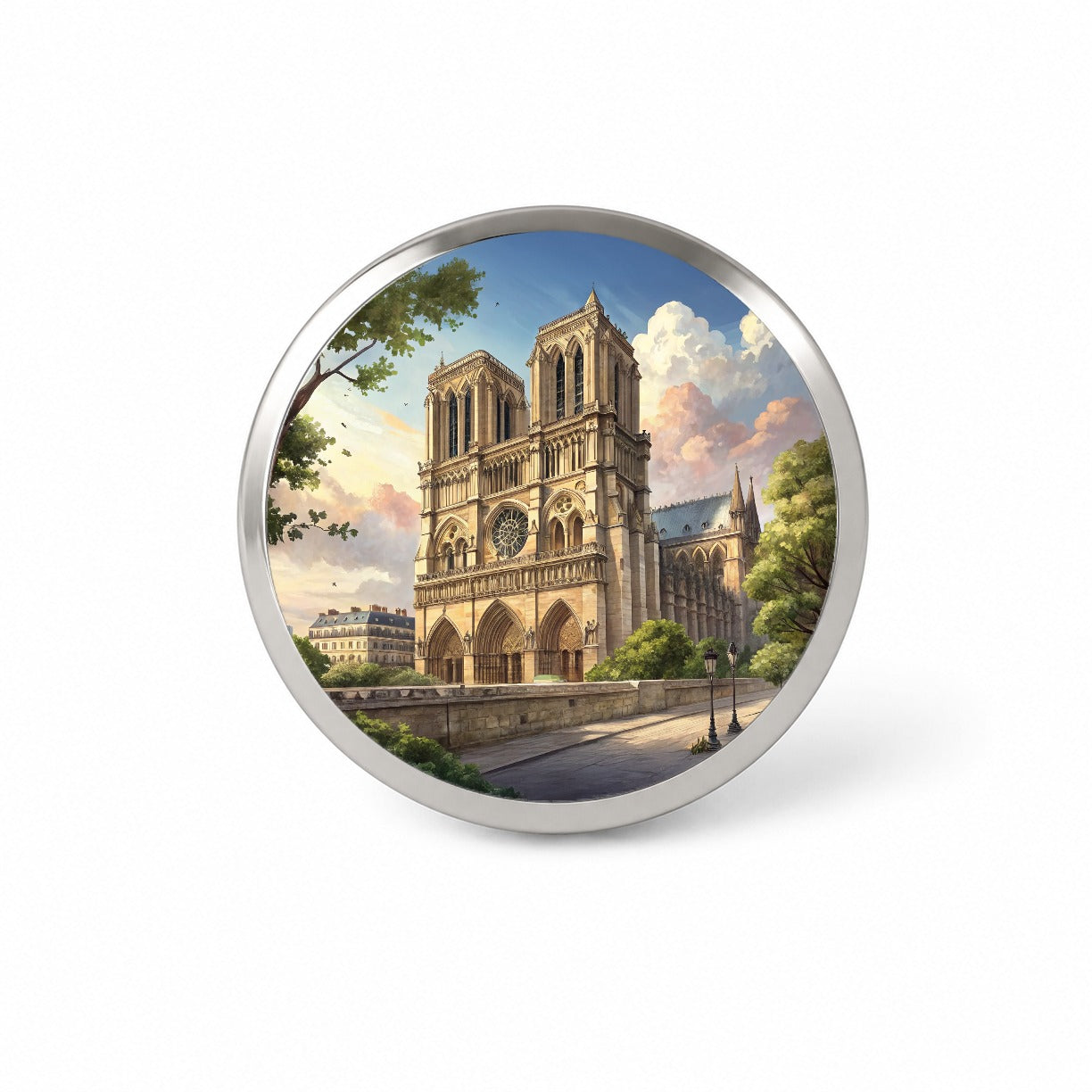 Notre Dame Church Paris France Novelty Hat Backpack Lapel Pin