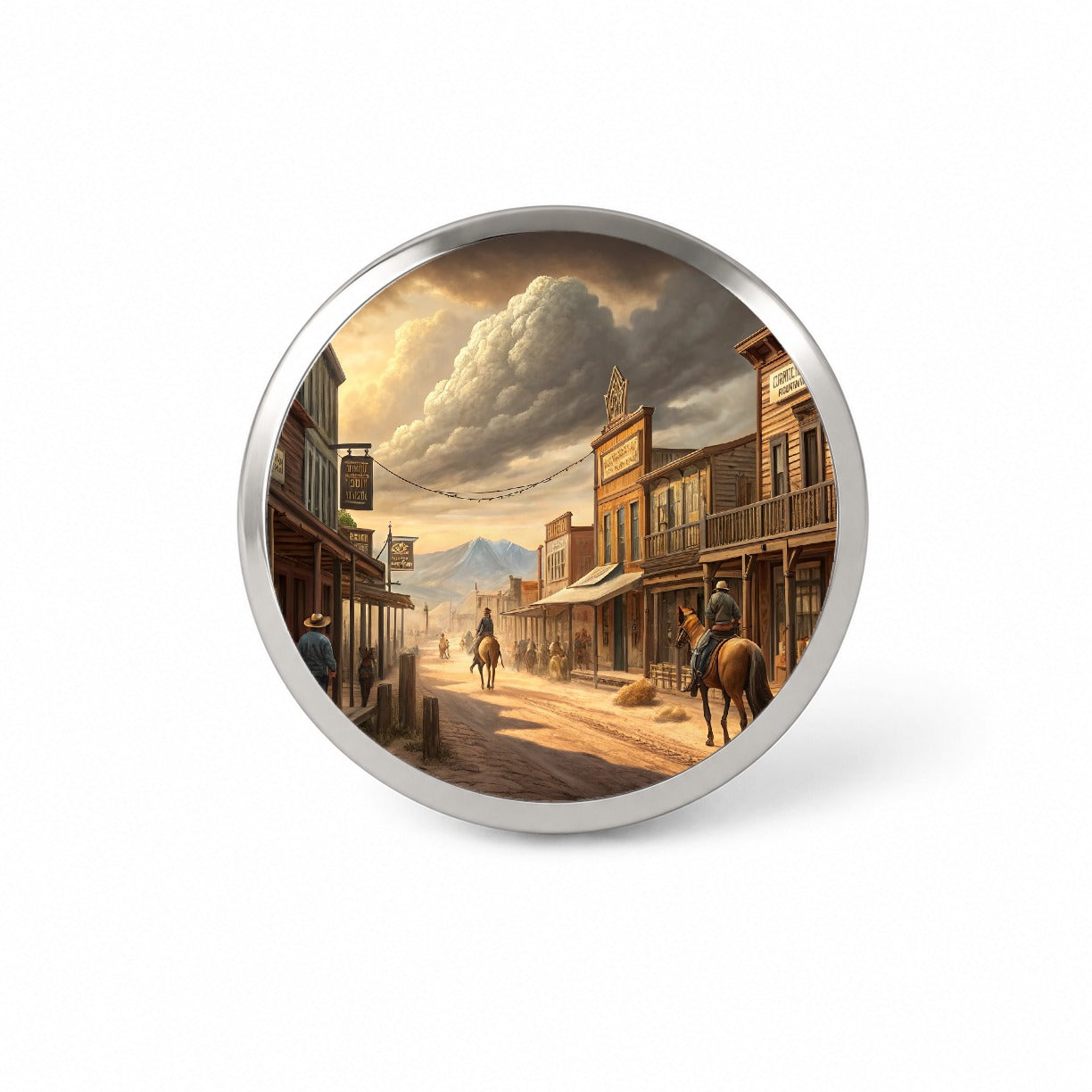 Old West Frontier Town Western Americana Novelty Hat Backpack Lapel Pin