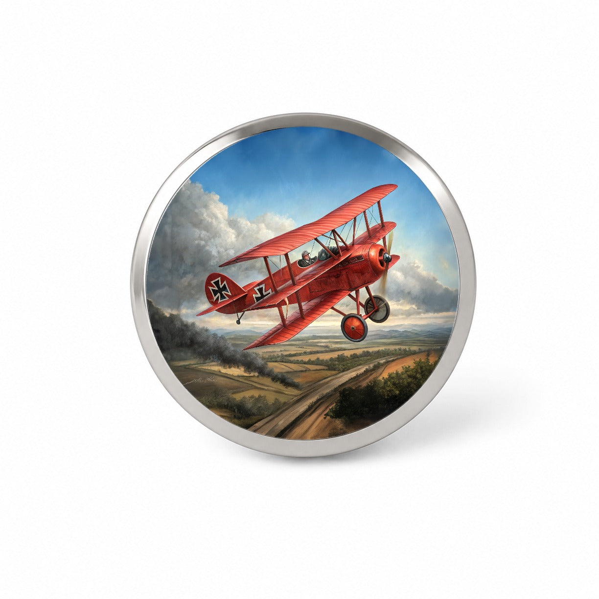Red Baron's WWI Fokker Triplane Novelty Hat Backpack Lapel Pin