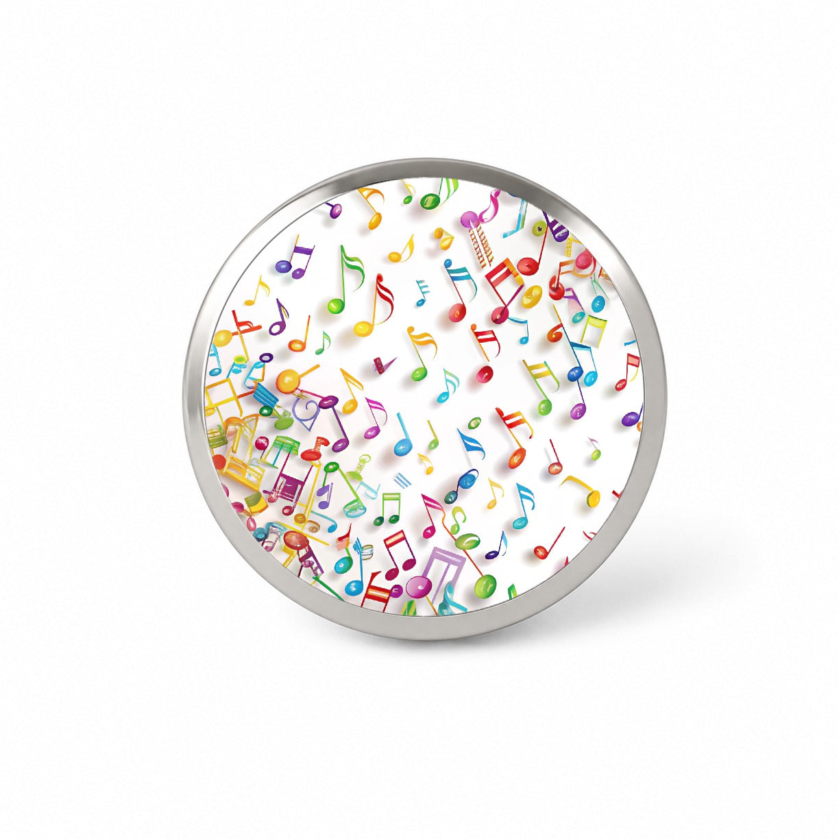 Scattered Colorful Rainbow Music Musical Notes Novelty Hat Backpack Lapel Pin