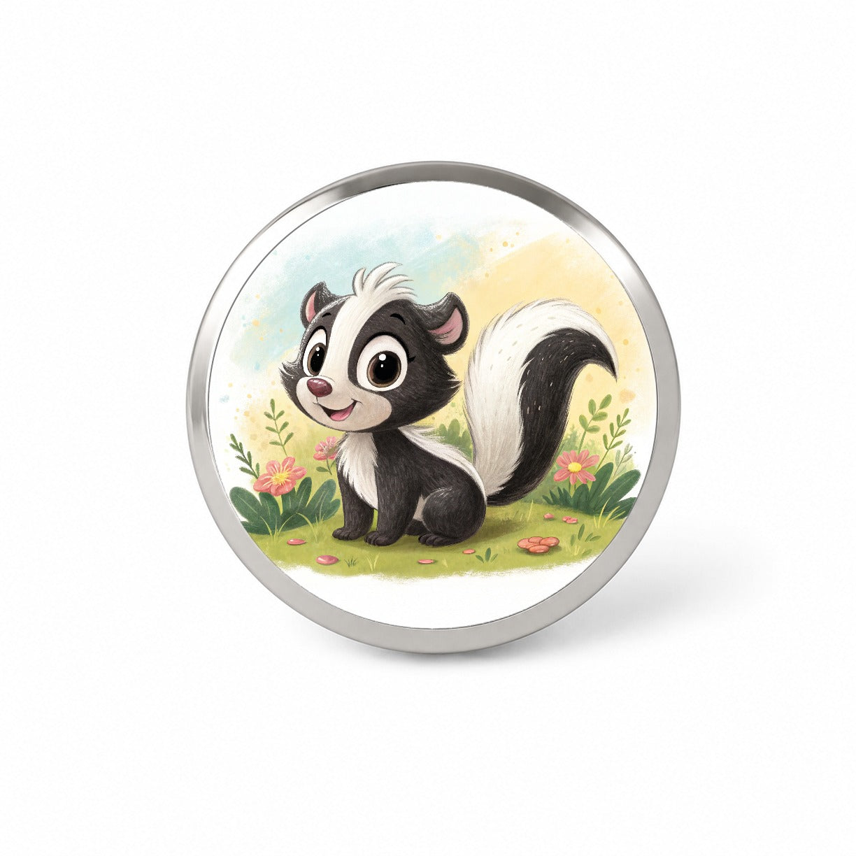 Skunk Children's Illustration Style Novelty Hat Backpack Lapel Pin