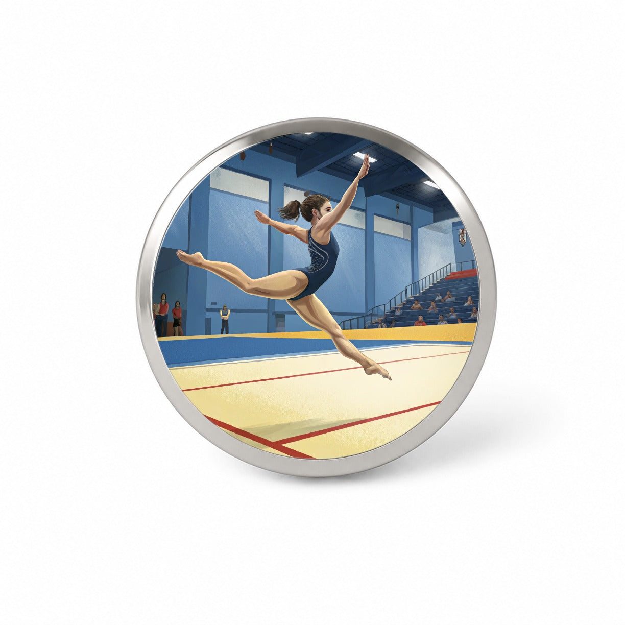 Women's Gymnastics Floor Routine Novelty Hat Backpack Lapel Pin