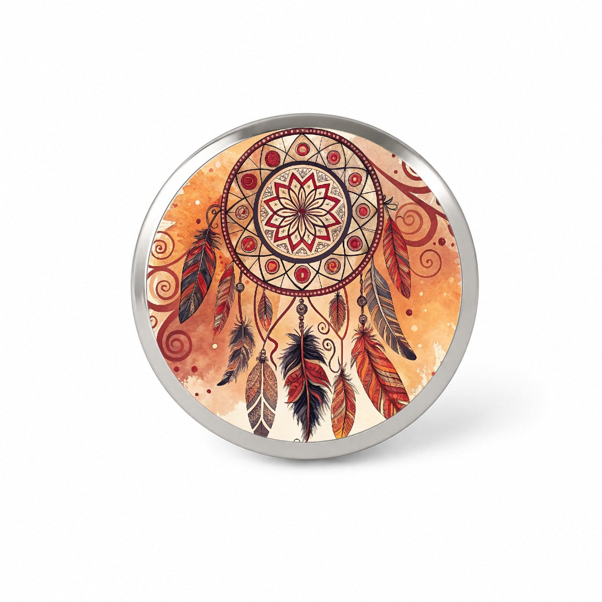 Abstract Southwestern Dream Catcher Design Novelty Hat Backpack Lapel Pin