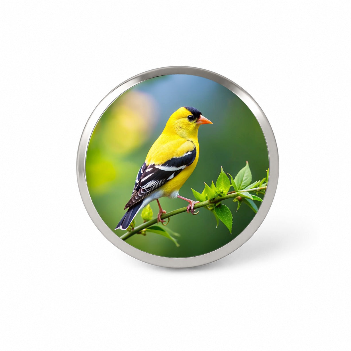 American Goldfinch Backyard Bird Novelty Hat Backpack Lapel Pin