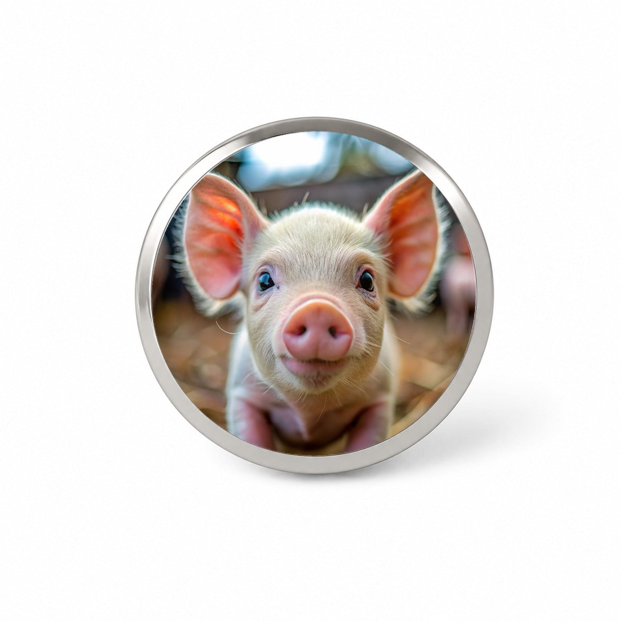 Baby Pig Face Novelty Hat Backpack Lapel Pin