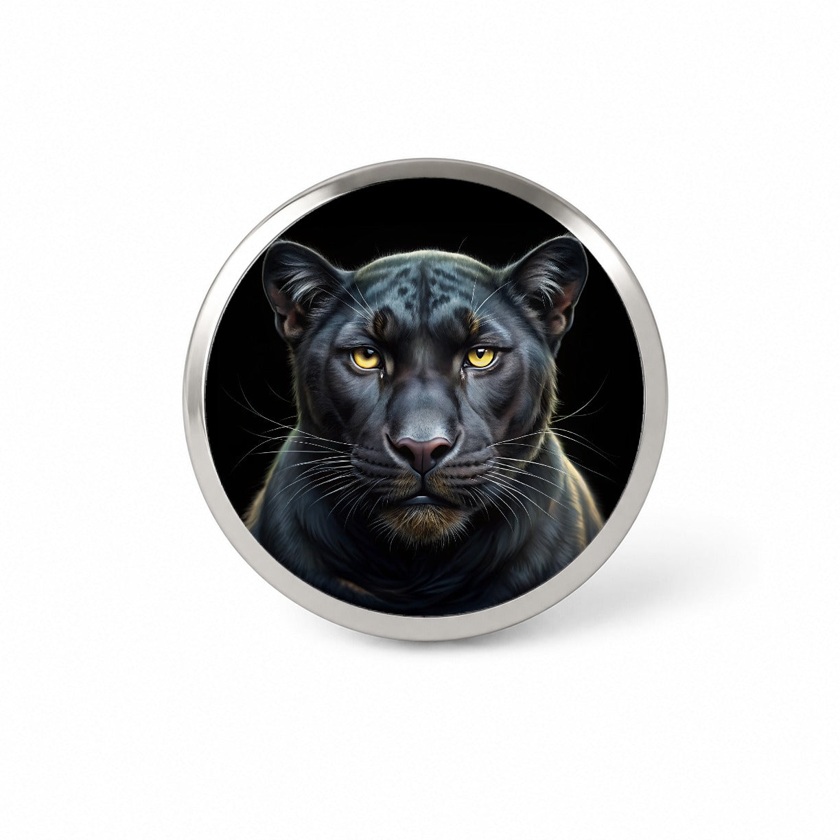 Black Panther Face Art Novelty Hat Backpack Lapel Pin