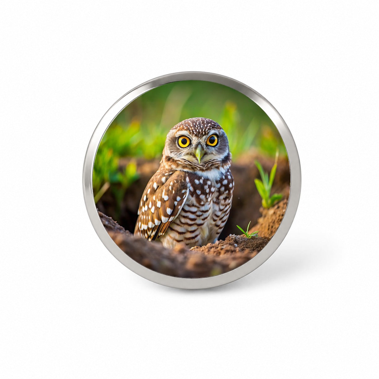 Burrowing Owl Raptor Bird Of Prey Novelty Hat Backpack Lapel Pin