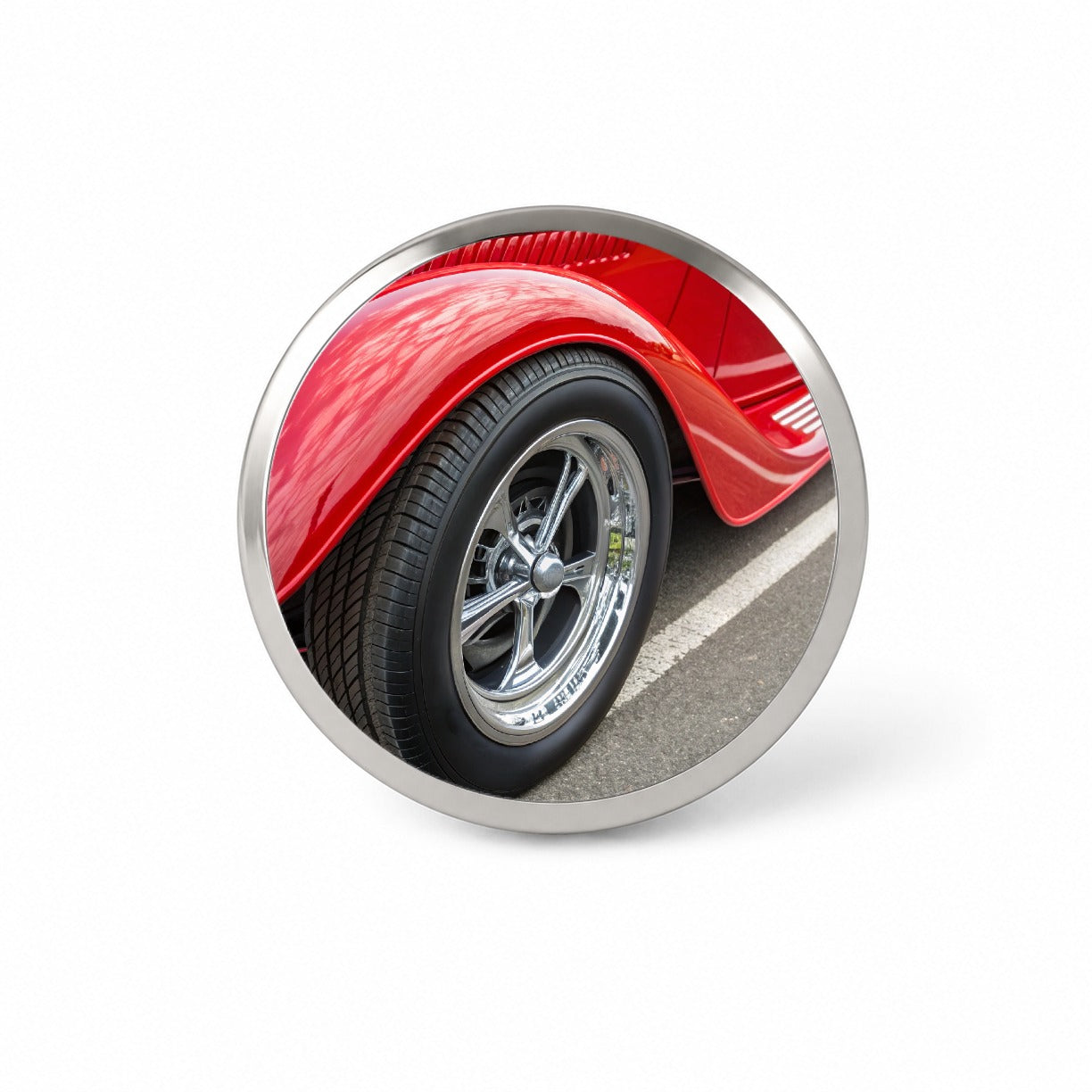 Classic Red Hot Rod Car Novelty Hat Backpack Lapel Pin