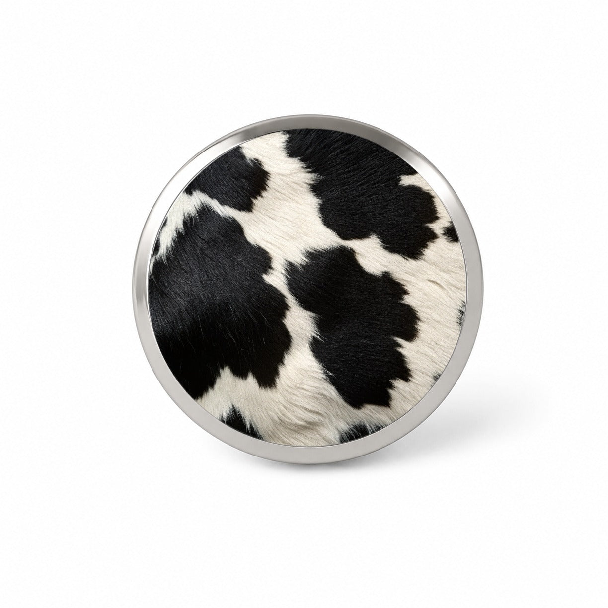Cow Pattern Black and White Novelty Hat Backpack Lapel Pin