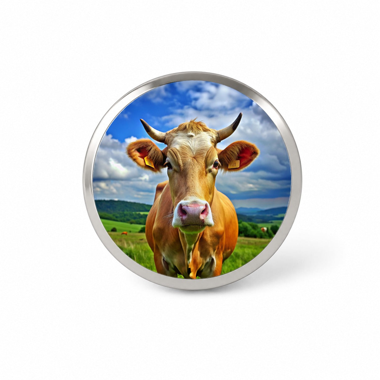 Cow Novelty Hat Backpack Lapel Pin