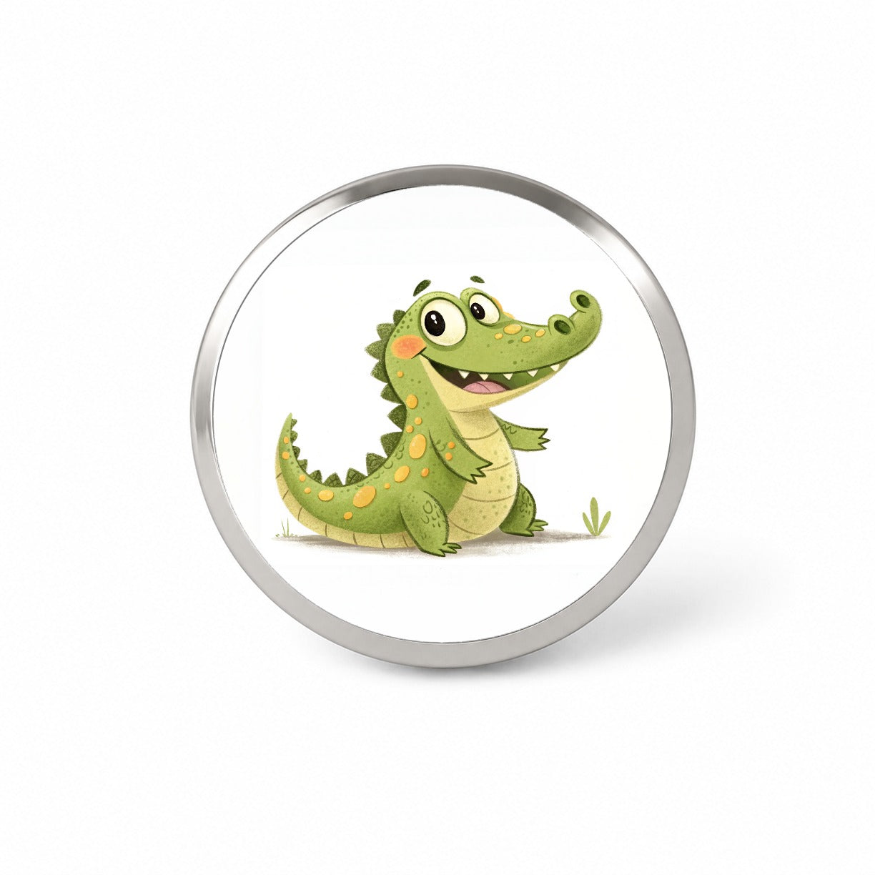 Crocodile Children's Illustration Style Novelty Hat Backpack Lapel Pin