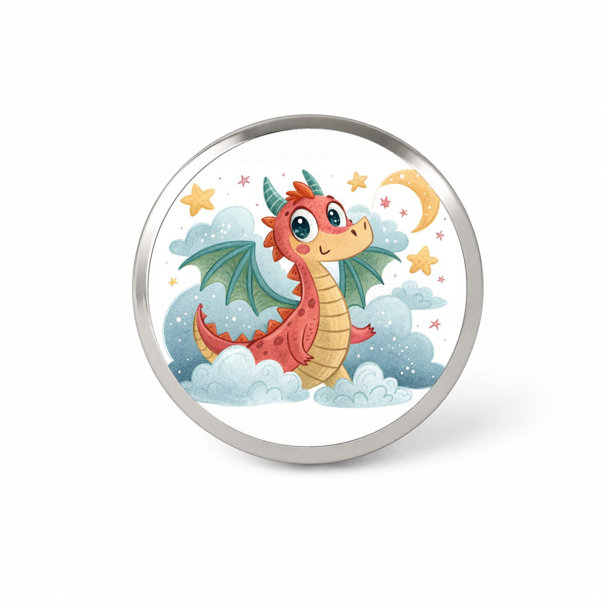 Fantasy Dragon Children's Illustration Style Novelty Hat Backpack Lapel Pin