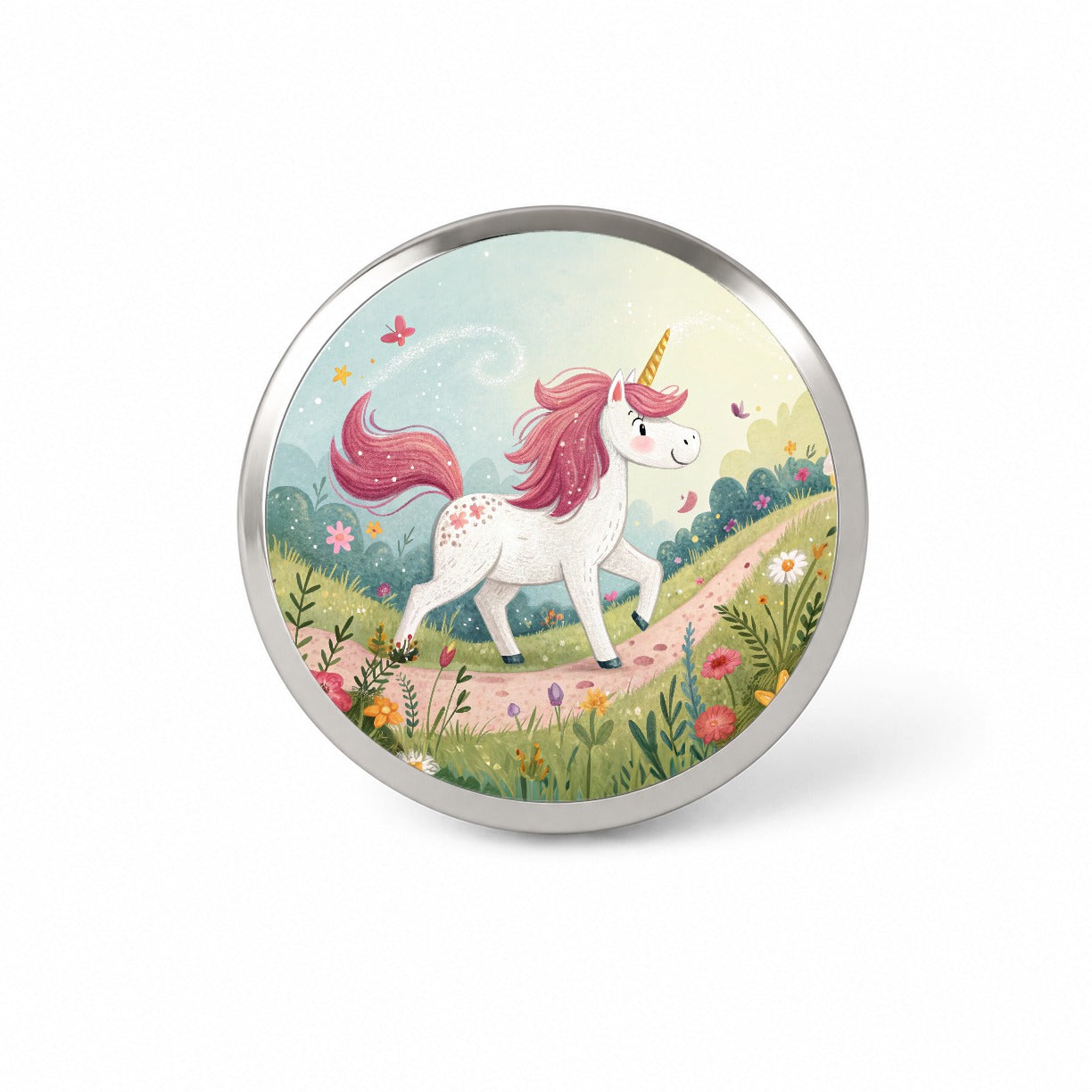 Fantasy Unicorn Children's Illustration Style Novelty Hat Backpack Lapel Pin