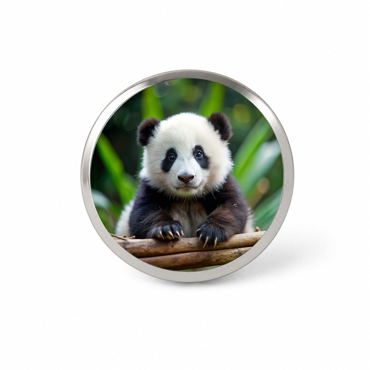 Giant Panda Baby Novelty Hat Backpack Lapel Pin