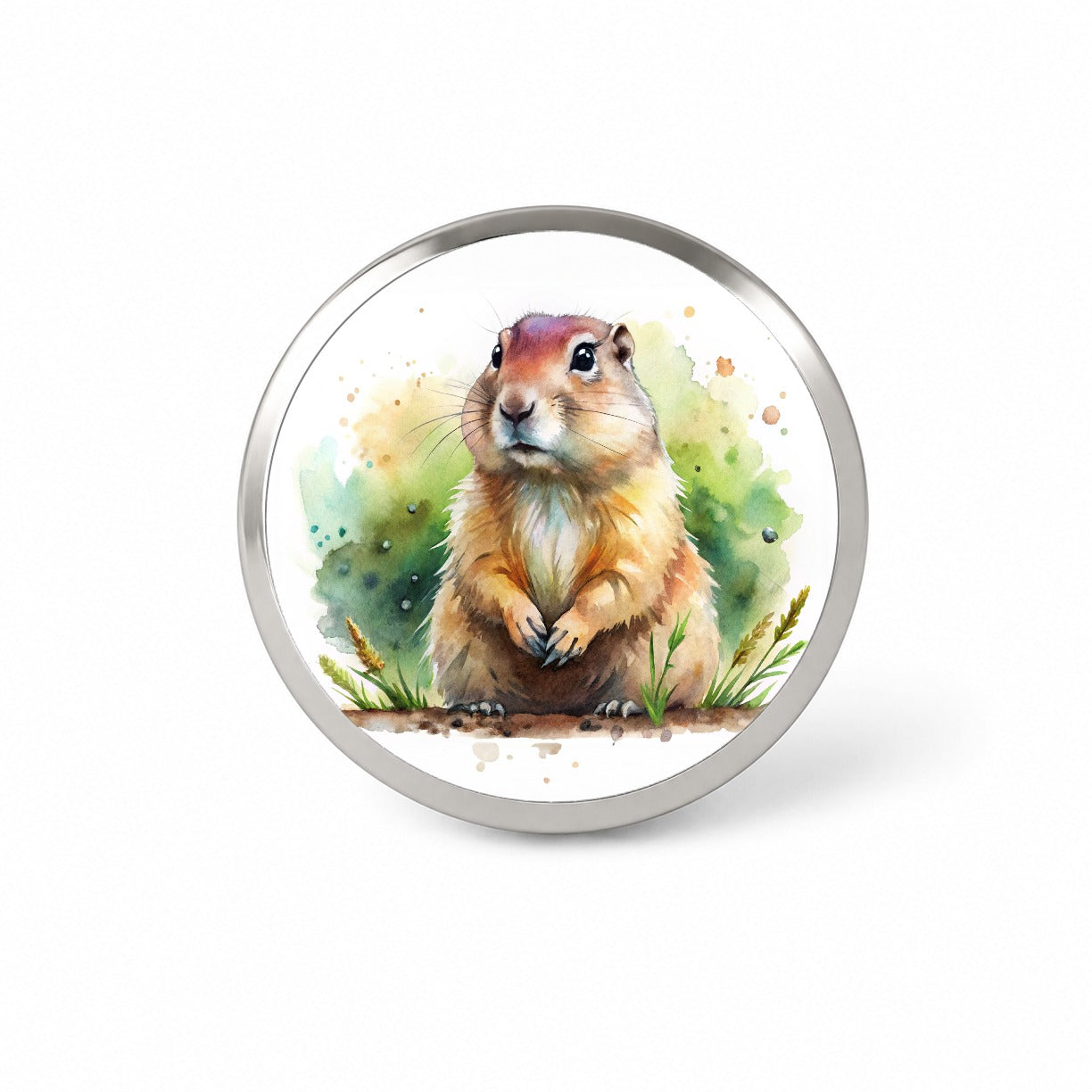 Gopher Watercolor Novelty Hat Backpack Lapel Pin
