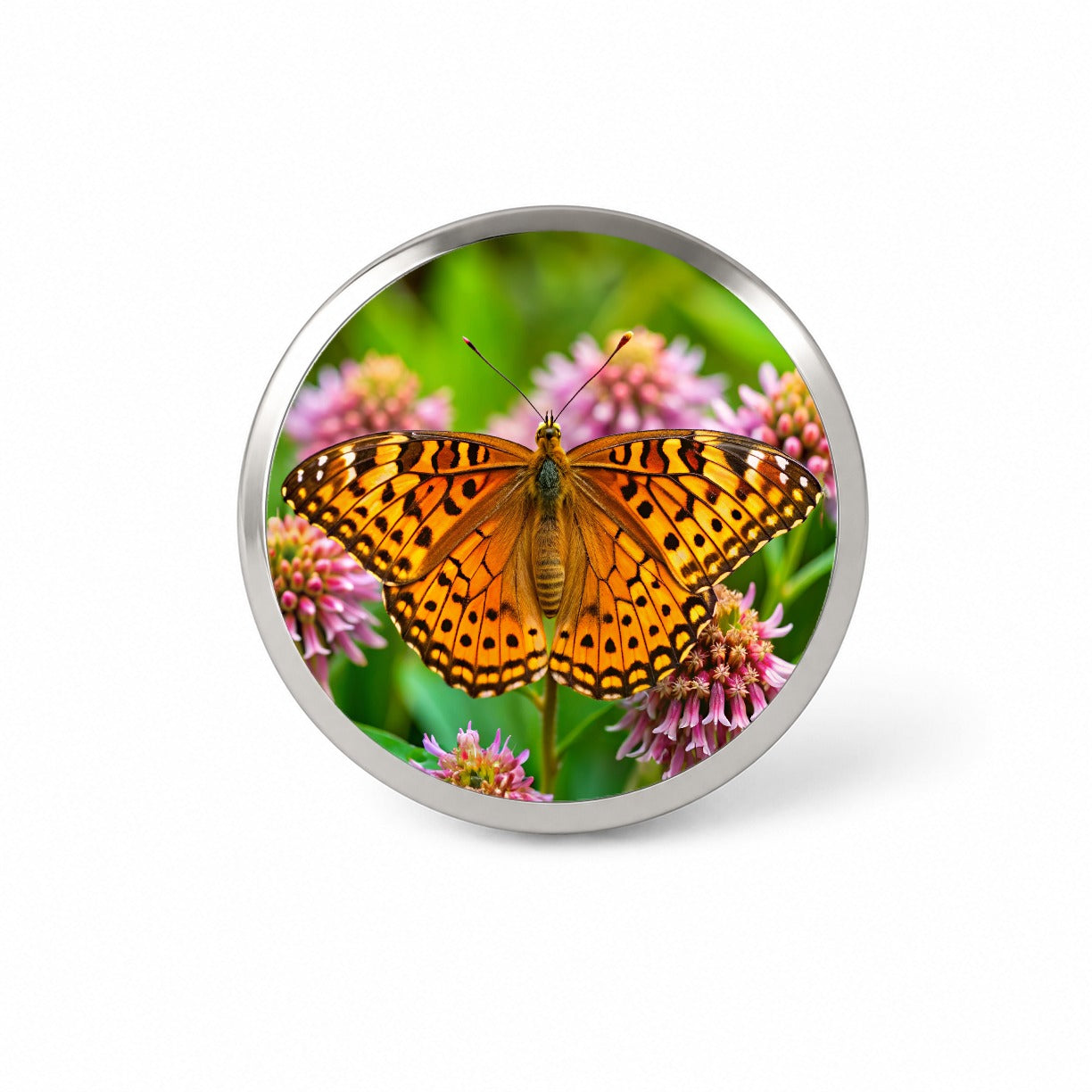 Great Spangled Fritillary Butterfly Novelty Hat Backpack Lapel Pin