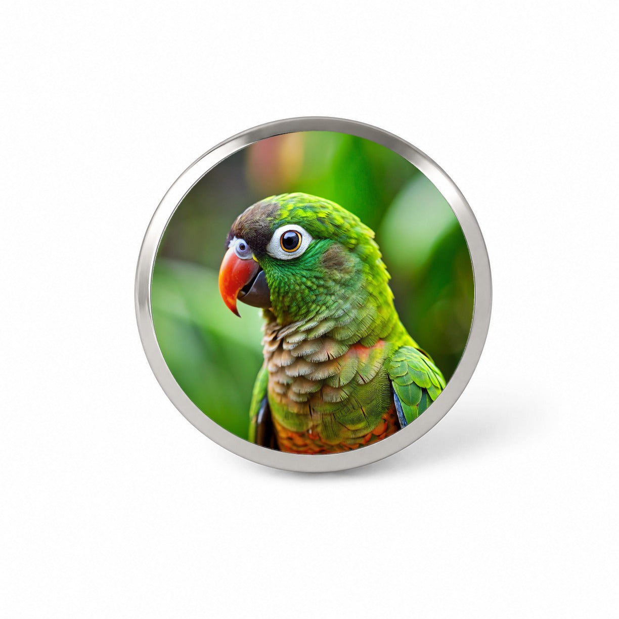 Green Conure Parakeet Bird Novelty Hat Backpack Lapel Pin