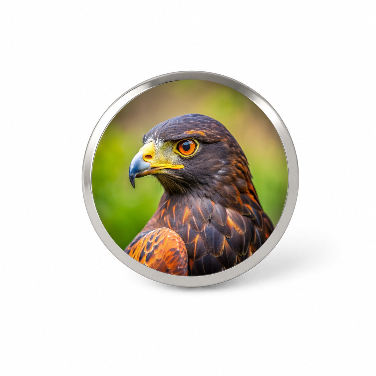 Harris's Hawk Raptor Bird Of Prey Novelty Hat Backpack Lapel Pin
