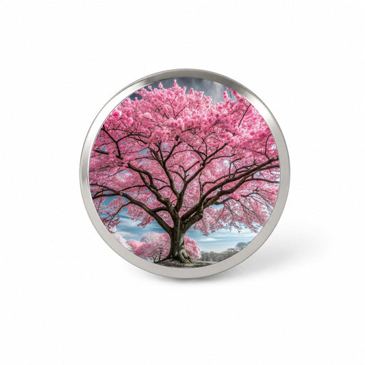 Japanese Sakura Cherry Blossom Tree Novelty Hat Backpack Lapel Pin