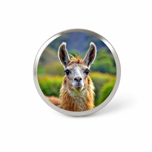 Llama Novelty Hat Backpack Lapel Pin