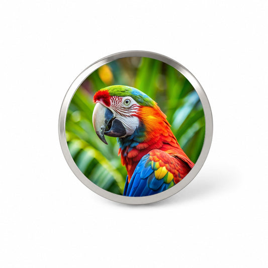Macaw Parrot Bird Novelty Hat Backpack Lapel Pin