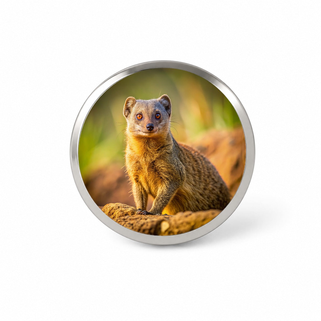 Mongoose Novelty Hat Backpack Lapel Pin