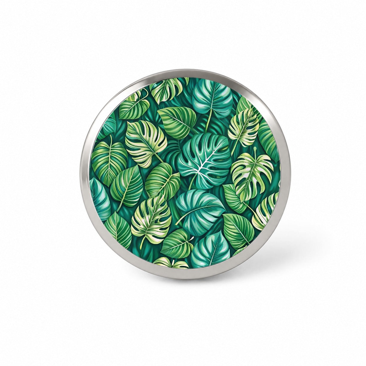 Monstera Leaves Pattern Novelty Hat Backpack Lapel Pin