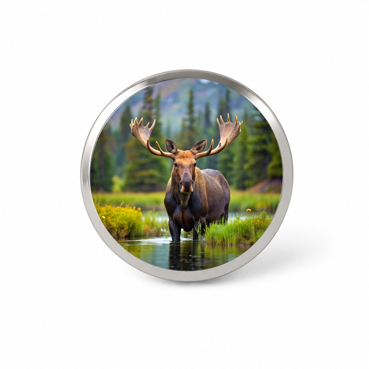 Moose Novelty Hat Backpack Lapel Pin