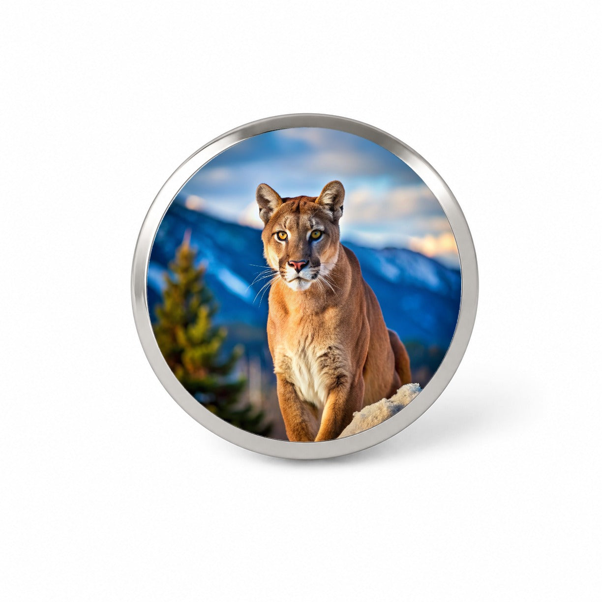 Mountain Lion Cougar Novelty Hat Backpack Lapel Pin