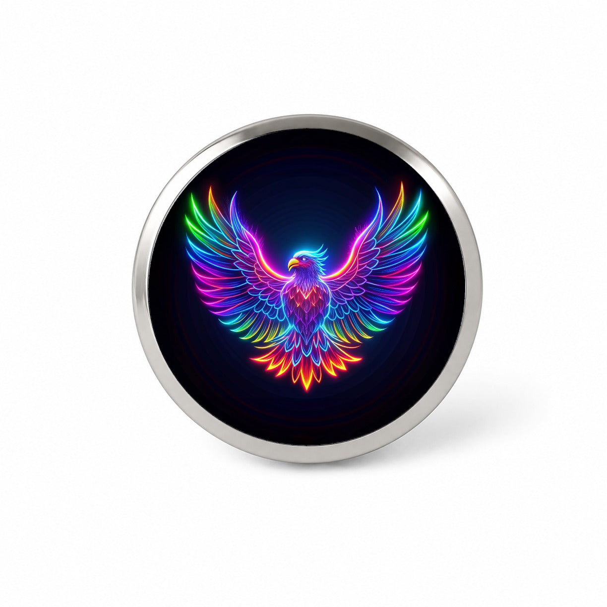 Neon Eagle Firebird Bird Novelty Hat Backpack Lapel Pin