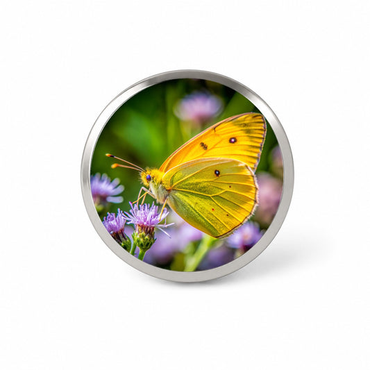 Orange Sulphur Butterfly Novelty Hat Backpack Lapel Pin