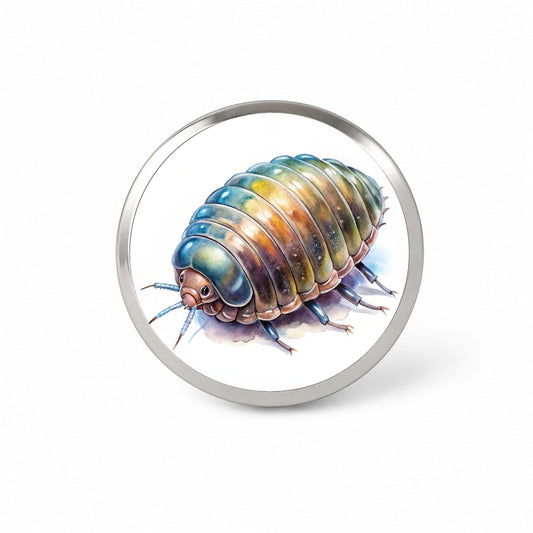 Pill Bug Watercolor Novelty Hat Backpack Lapel Pin