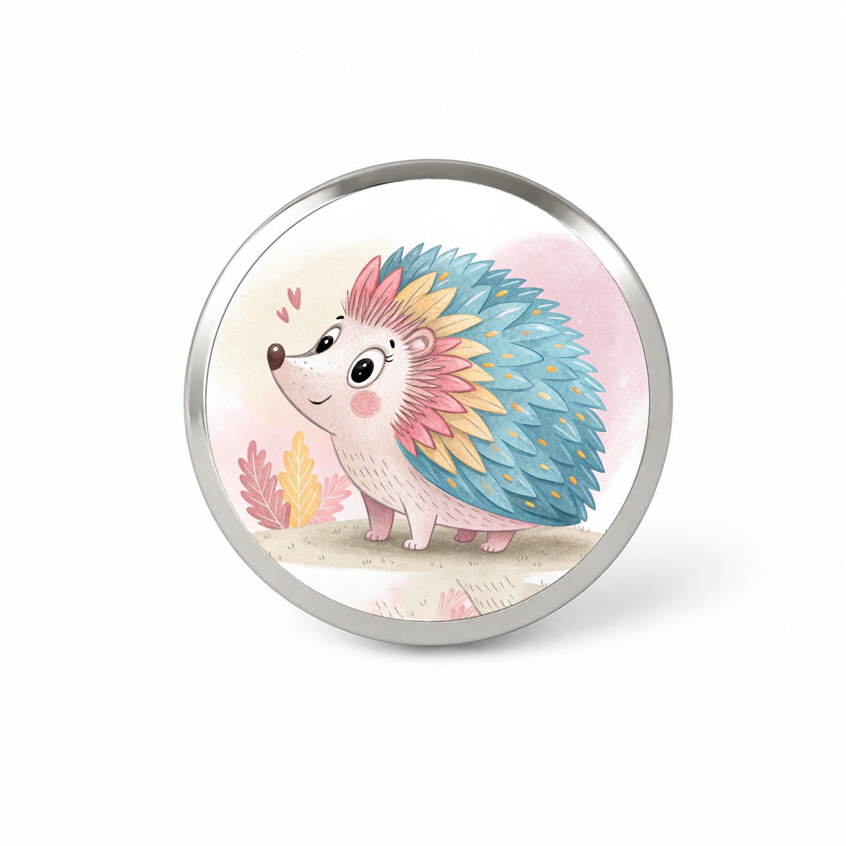Porcupine Children's Illustration Style Novelty Hat Backpack Lapel Pin