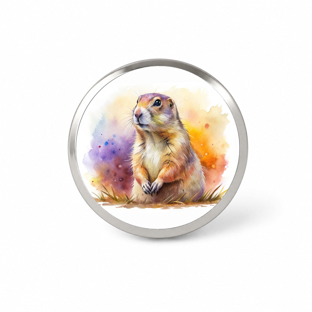 Prairie Dog Watercolor Novelty Hat Backpack Lapel Pin