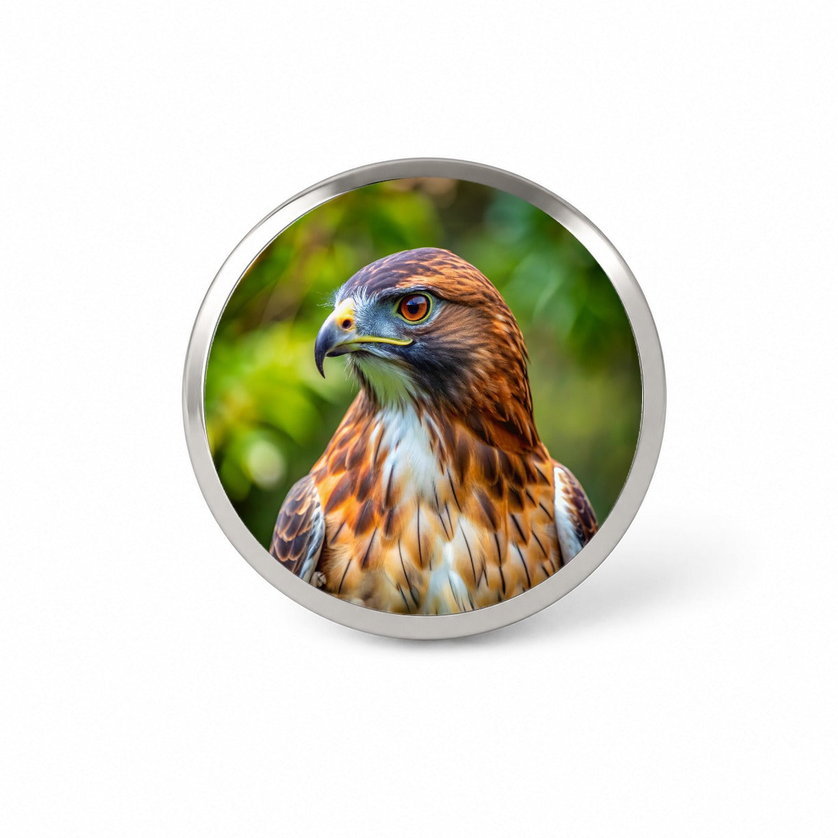 Red-Tailed Hawk Raptor Bird Of Prey Novelty Hat Backpack Lapel Pin