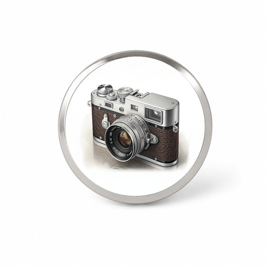 Retro 35mm Photography Camera Novelty Hat Backpack Lapel Pin