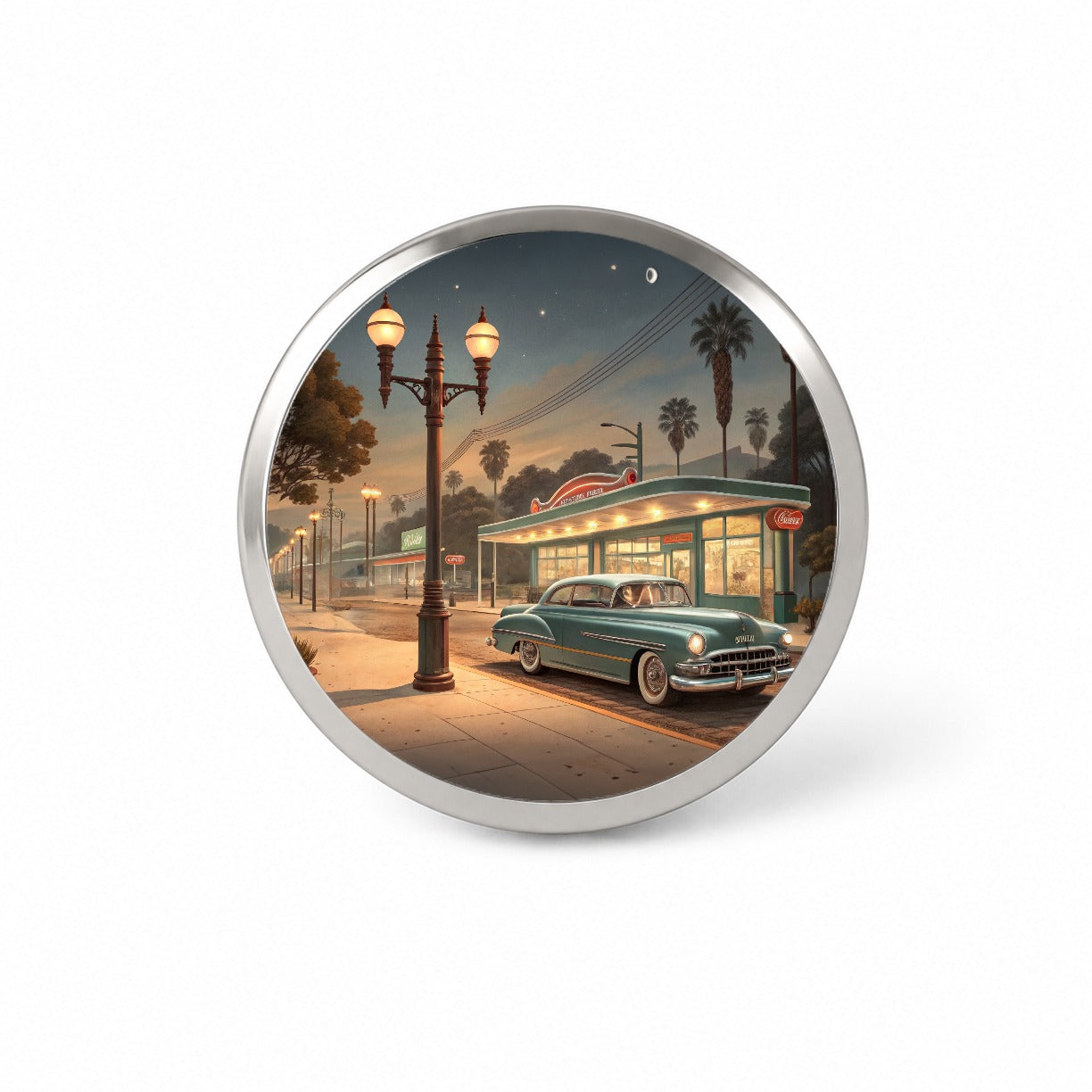 Retro Americana1950's Main Street Diner Novelty Hat Backpack Lapel Pin