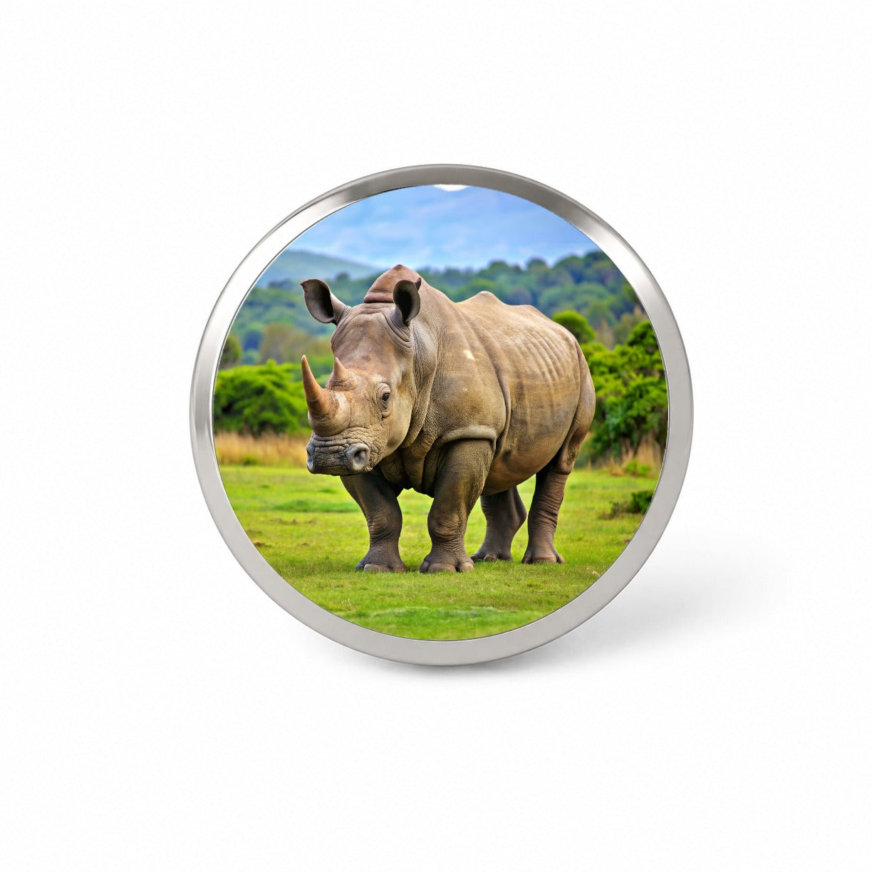 Rhinoceros Novelty Hat Backpack Lapel Pin