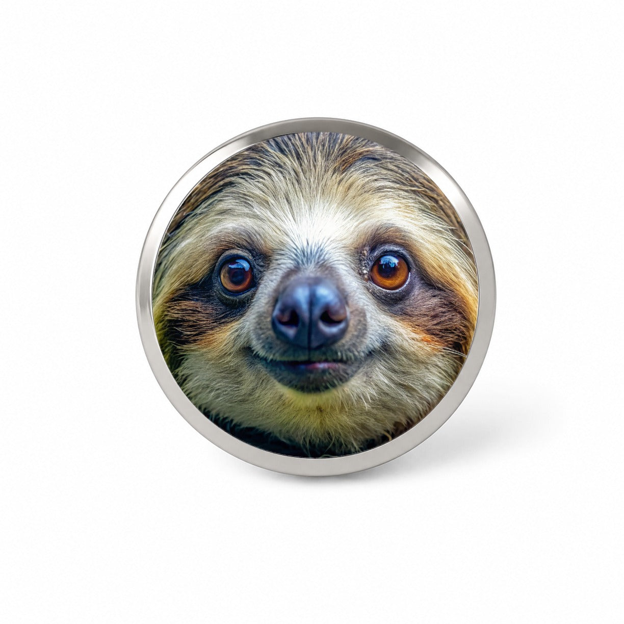Sloth Face Novelty Hat Backpack Lapel Pin