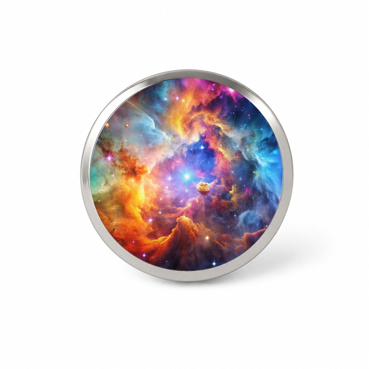 Space Galaxy Nebula Colorful Rainbow Novelty Hat Backpack Lapel Pin